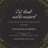 Golden Event - Rehearsal Dinner Party Invitation